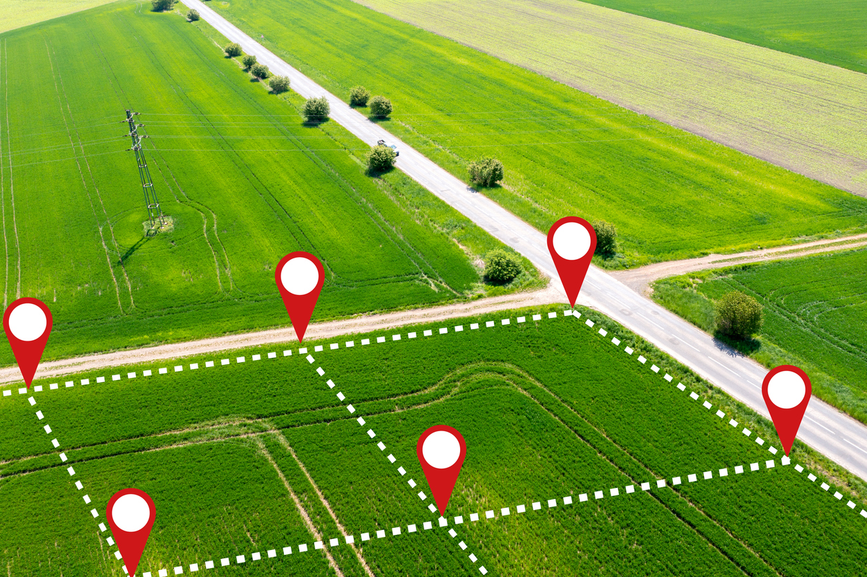 Field surveyor capturing geospatial data in Ghana